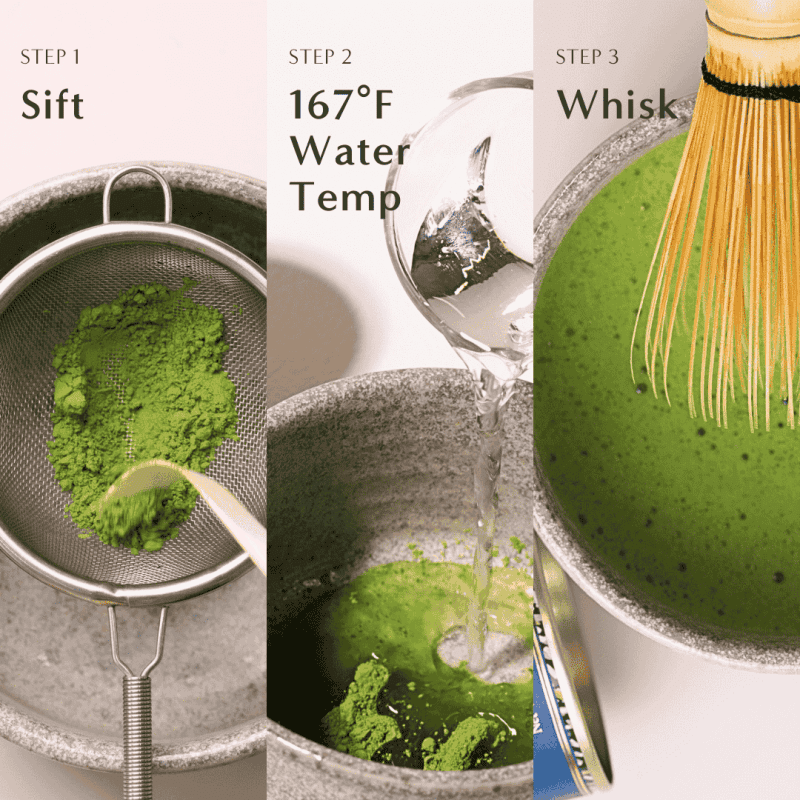 3 steps matcha guide